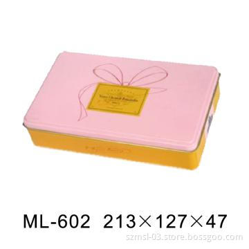 rectangle cookie tin box